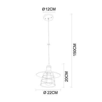 Globo - Підвісна люстра 1xE27/60W/230V