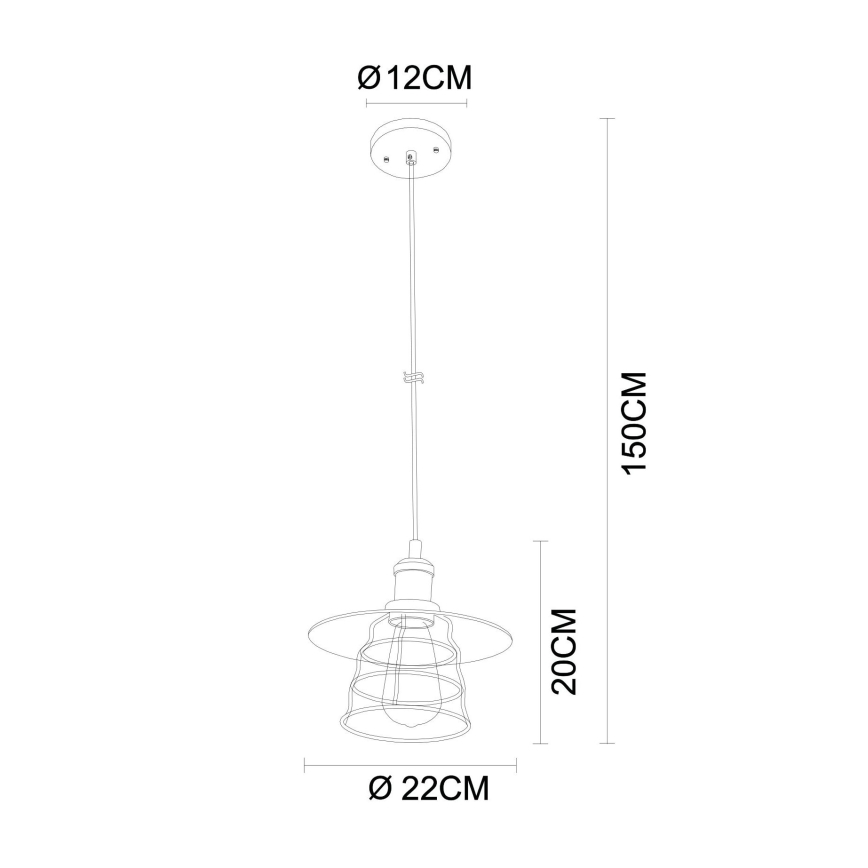 Globo - Підвісна люстра 1xE27/60W/230V