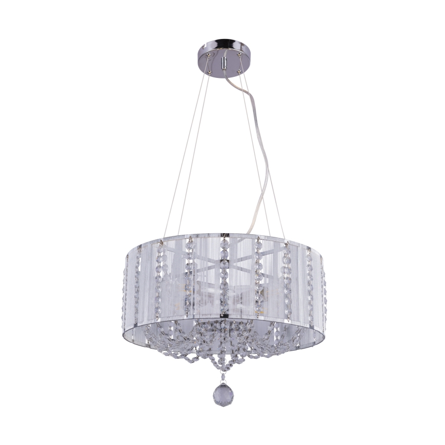 Globo 15091H - Хрустальная люстра на тросе WALLA 4xE14/40W/230V