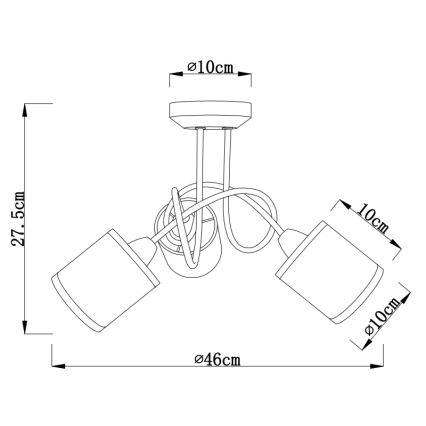 Globo - Пристельова люстра 3xE14/25W/230V