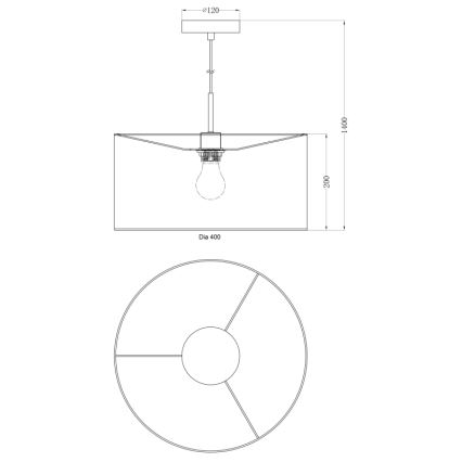 Globo - Підвісна люстра 1xE27/60W/230V