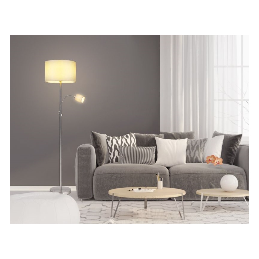 Globo 15185S4 - Напольная лампа PACO 1xE27/40W/230V + 1xE14/25W