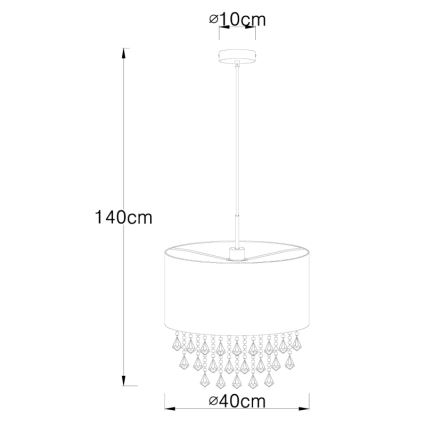 Globo - Подвесная люстра 1xE27/60W/230V