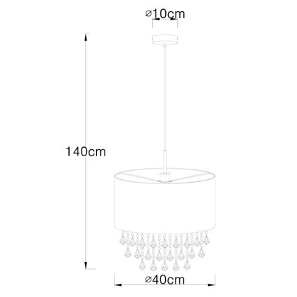 Globo - Підвісна люстра 1xE27/60W/230V