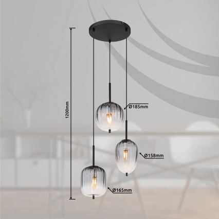 Globo - Підвісна люстра 3xE14/40W/230V