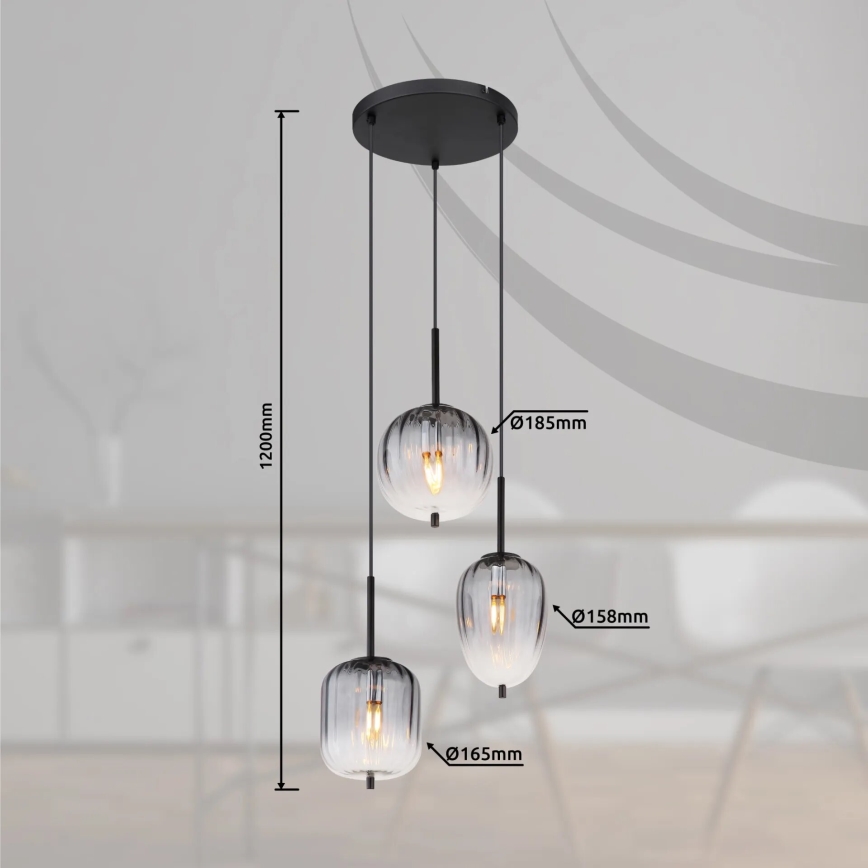 Globo - Підвісна люстра 3xE14/40W/230V