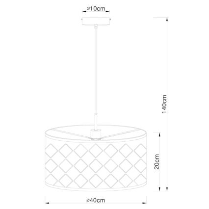 Globo - Підвісна люстра 1xE27/60W/230V