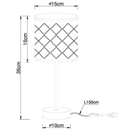 Globo 15228T - Настольная лампа KIDAL 1xE14/40W/230V