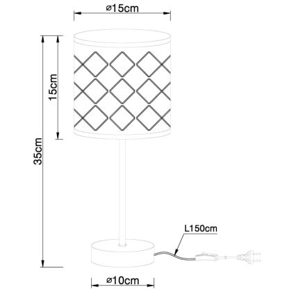 Globo 15229T - Настольная лампа CLARKE 1xE14/40W/230V