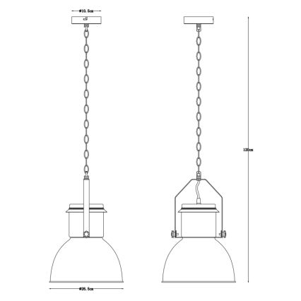 Globo 15281 - Люстра на цепи KUTUM 1xE27/40W/230V