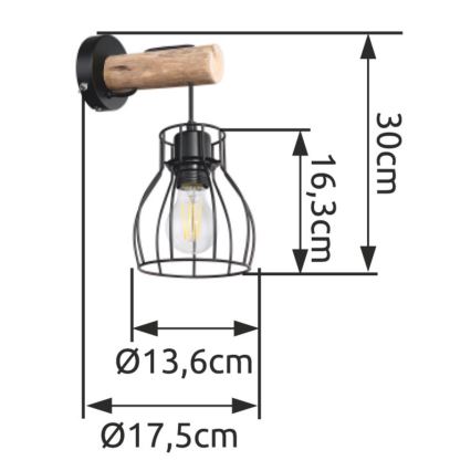 Globo 15326NW - Настенный светильник MINA 1xE27/40W/230V