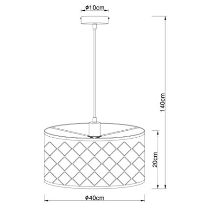Globo 15329H - Люстра на тросе HARALD 1xE27/60W/230V
