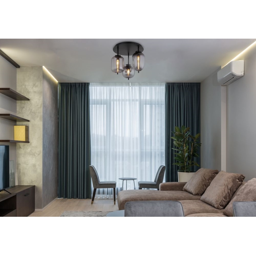 Globo - Накладна люстра 3xE14/40W/230V чорна