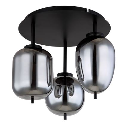 Globo - Пристельова люстра 3xE14/40W/230V чорний