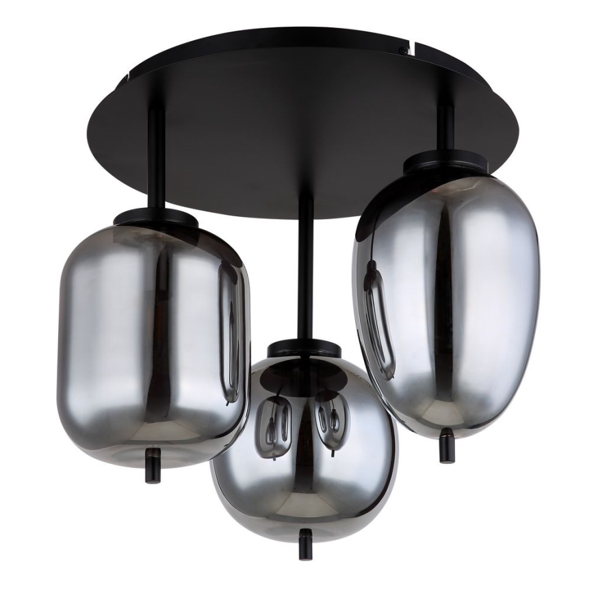 Globo - Пристельова люстра 3xE14/40W/230V чорний