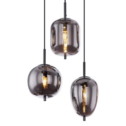 Globo - Підвісна люстра 6xE14/40W/230V чорний