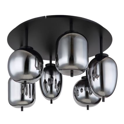 Globo - Пристельова люстра 6xE14/40W/230V чорний