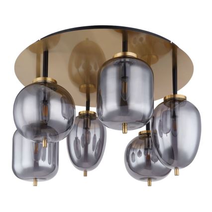 Globo - Накладна люстра 6xE14/40W/230V латунь