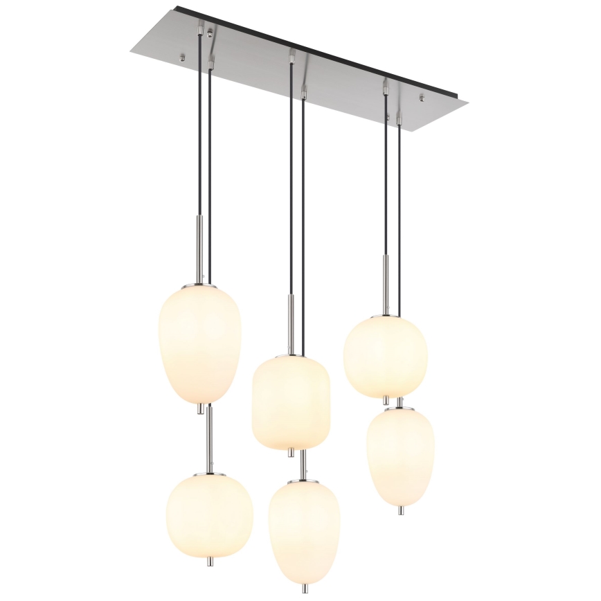 Globo - Подвесная люстра 6xE14/40W/230V блестящий хром