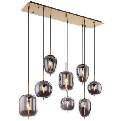 Globo - Підвісна люстра 8xE14/40W/230V димчастий