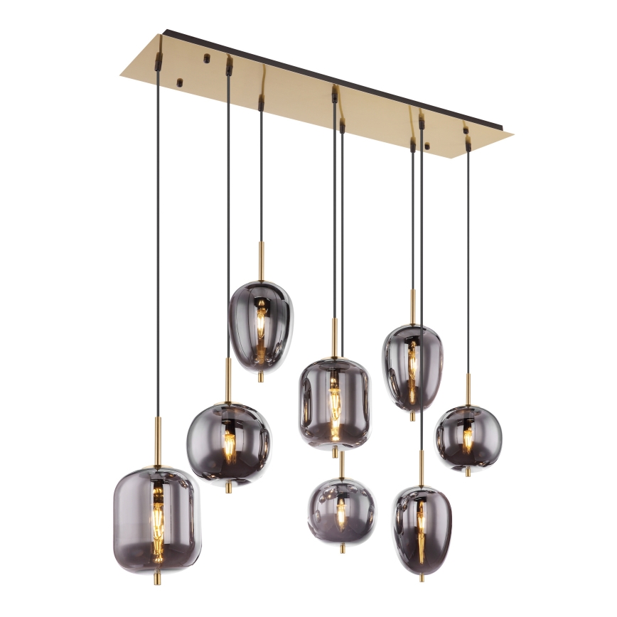 Globo - Підвісна люстра 8xE14/40W/230V димчастий