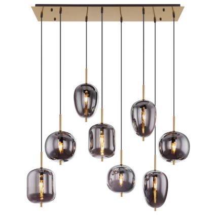 Globo - Підвісна люстра 8xE14/40W/230V димчастий