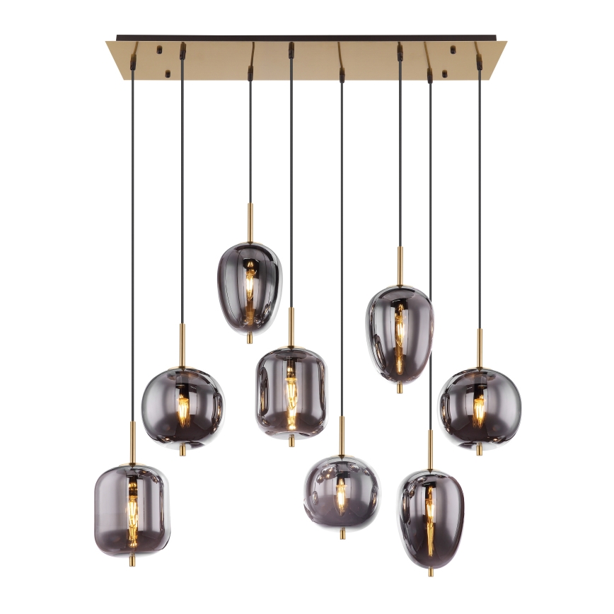 Globo - Підвісна люстра 8xE14/40W/230V димчастий