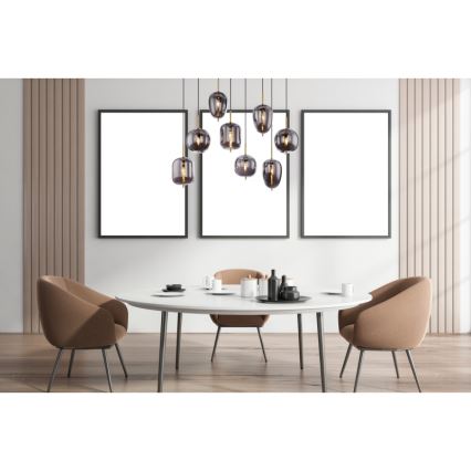 Globo - Подвесная люстра 8xE14/40W/230V дымчатый