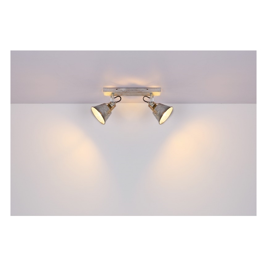 Globo - Точечный светильник 2xE27/60W/230V пихта