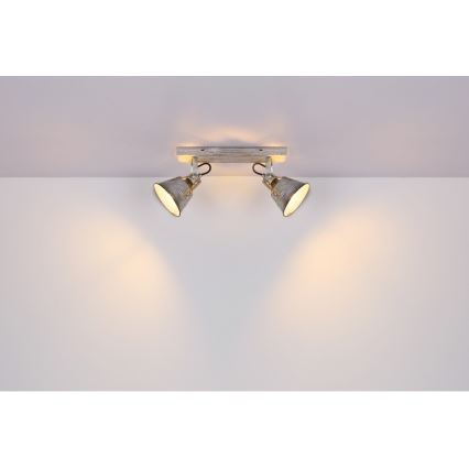 Globo - Точковий світильник 2xE27/60W/230V ялина