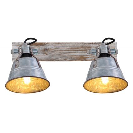 Globo - Точковий світильник 2xE27/60W/230V ялина