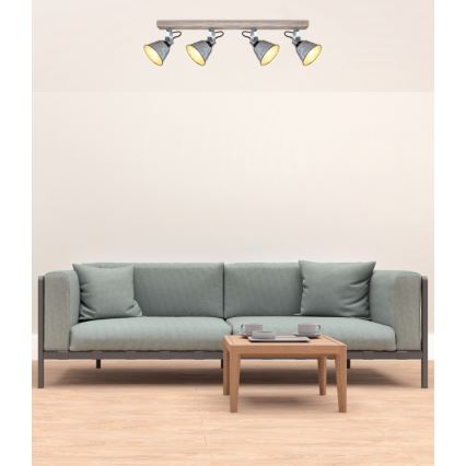 Globo - Точечный светильник 4xE27/60W/230V пихта