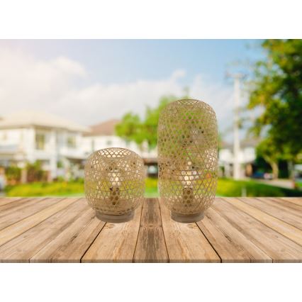 Globo - Настільна лампа 1xE27/60W/230V бамбук