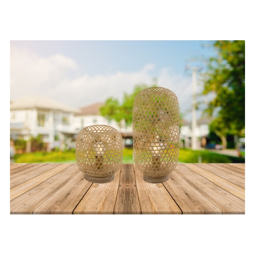 Globo - Настольная лампа 1xE27/60W/230V бамбук