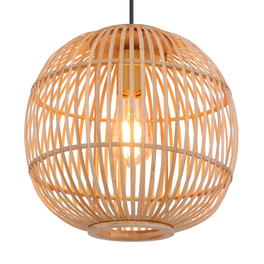 Globo - Подвесная люстра 1xE27/60W/230V бамбук