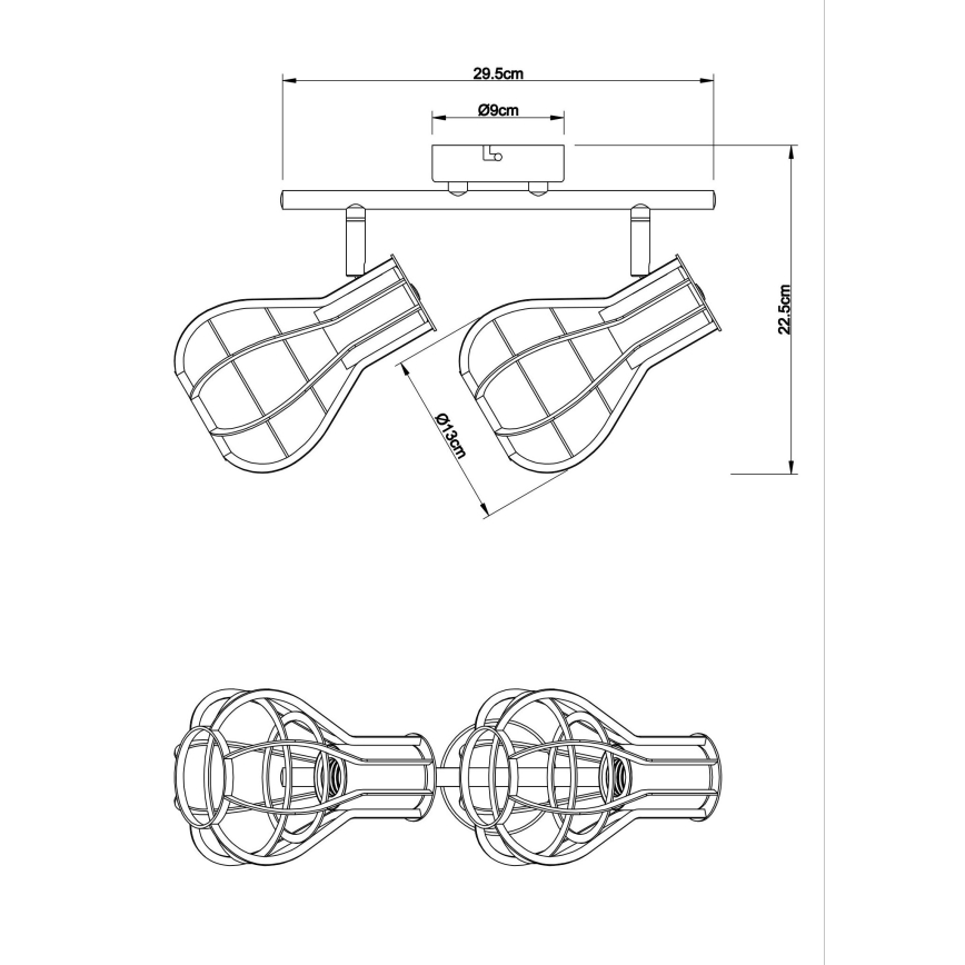 Globo - Точковий світильник 2xE27/40W/230V