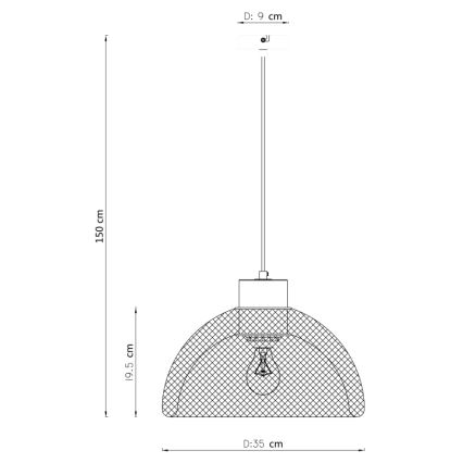 Globo 15393 - Люстра на тросе VITIANO 1xE27/60W/230V