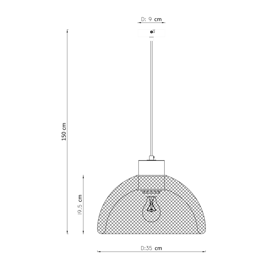 Globo 15393 - Люстра на тросе VITIANO 1xE27/60W/230V