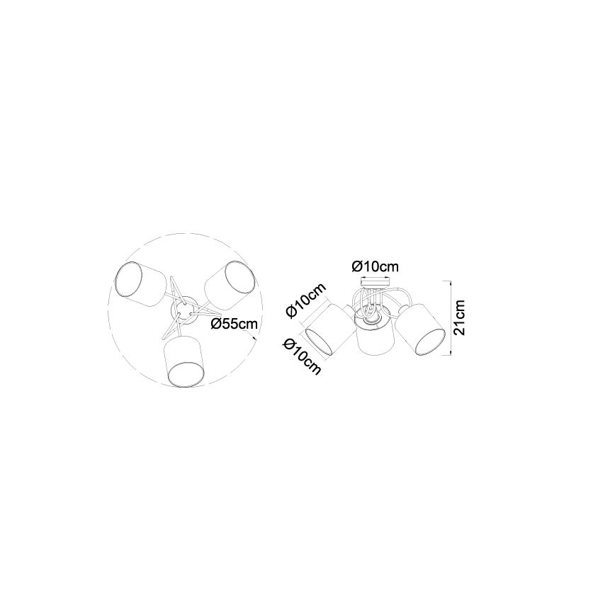 Globo - Пристельова люстра 3xE14/25W/230V