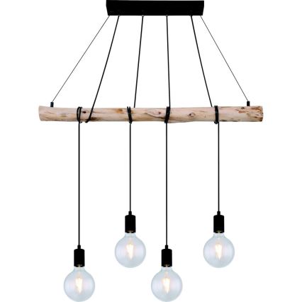 Globo 15439-4 - Люстра на тросе AUSTON 4xE27/60W/230V