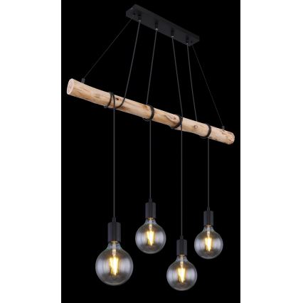 Globo 15439-4 - Люстра на тросе AUSTON 4xE27/60W/230V