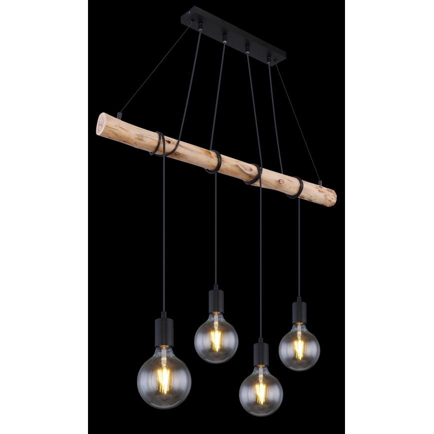 Globo 15439-4 - Люстра на тросе AUSTON 4xE27/60W/230V