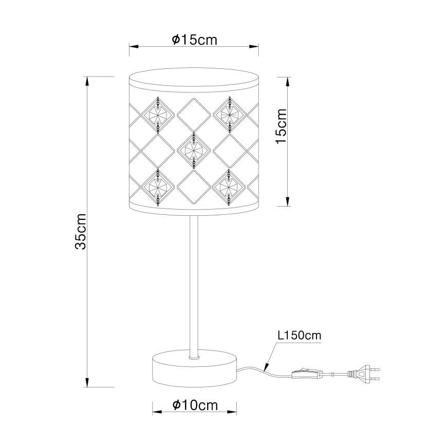 Globo 15448T - Настольная лампа ABBEY 1xE14/40W/230V