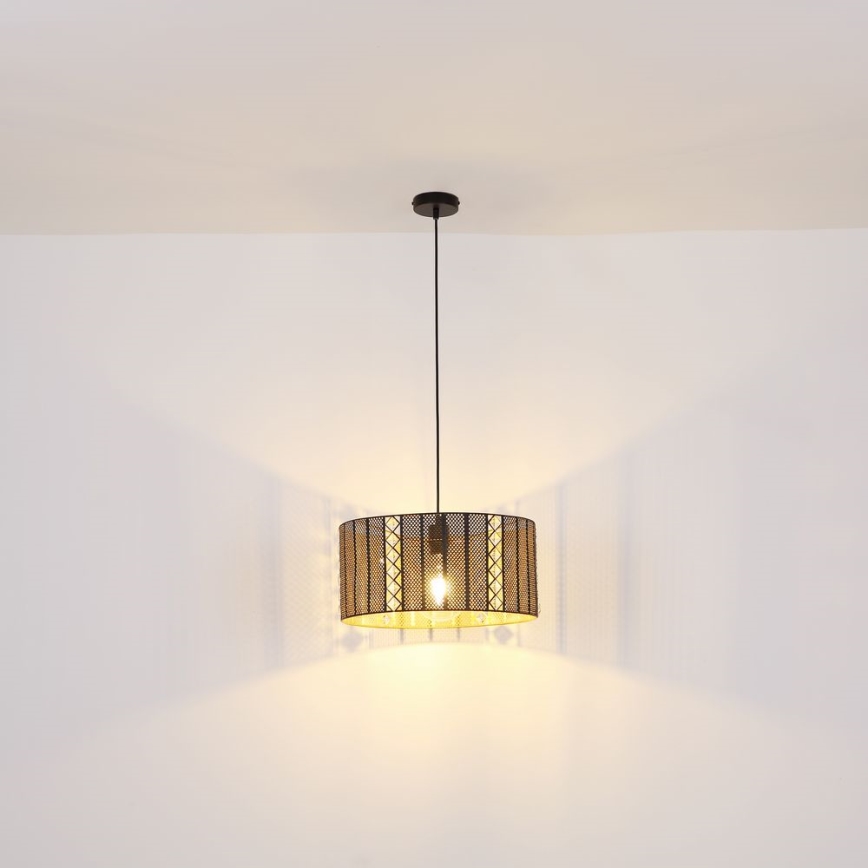 Globo - Підвісна люстра 1xE27/60W/230V золотий/чорний