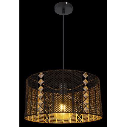 Globo - Підвісна люстра 1xE27/60W/230V золотий/чорний