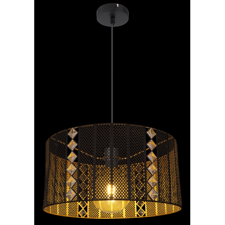 Globo - Підвісна люстра 1xE27/60W/230V золотий/чорний
