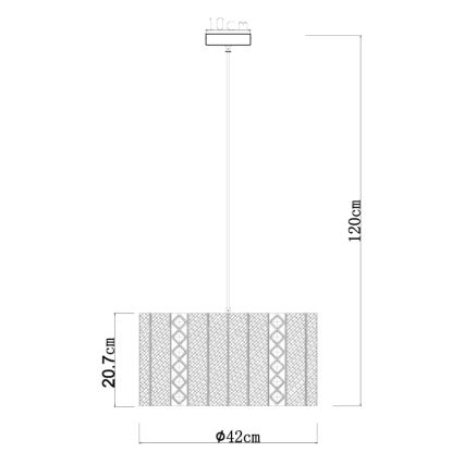 Globo - Подвесная люстра 1xE27/60W/230V золотая/черная