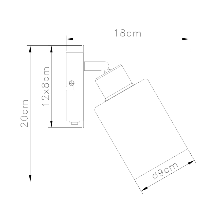 Globo - Настенный точечный светильник 1xE27/15W/230V черный