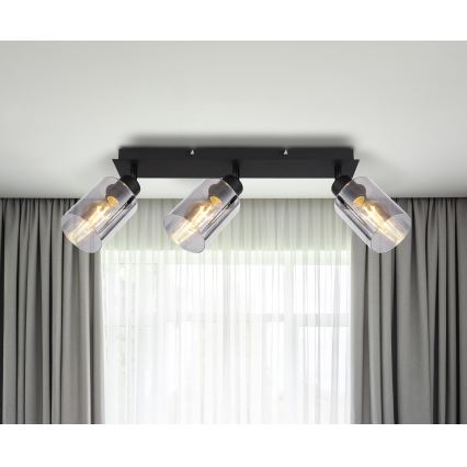 Globo - Точечный светильник 3xE27/15W/230V черный