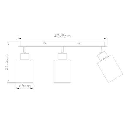 Globo - Точечный светильник 3xE27/15W/230V черный